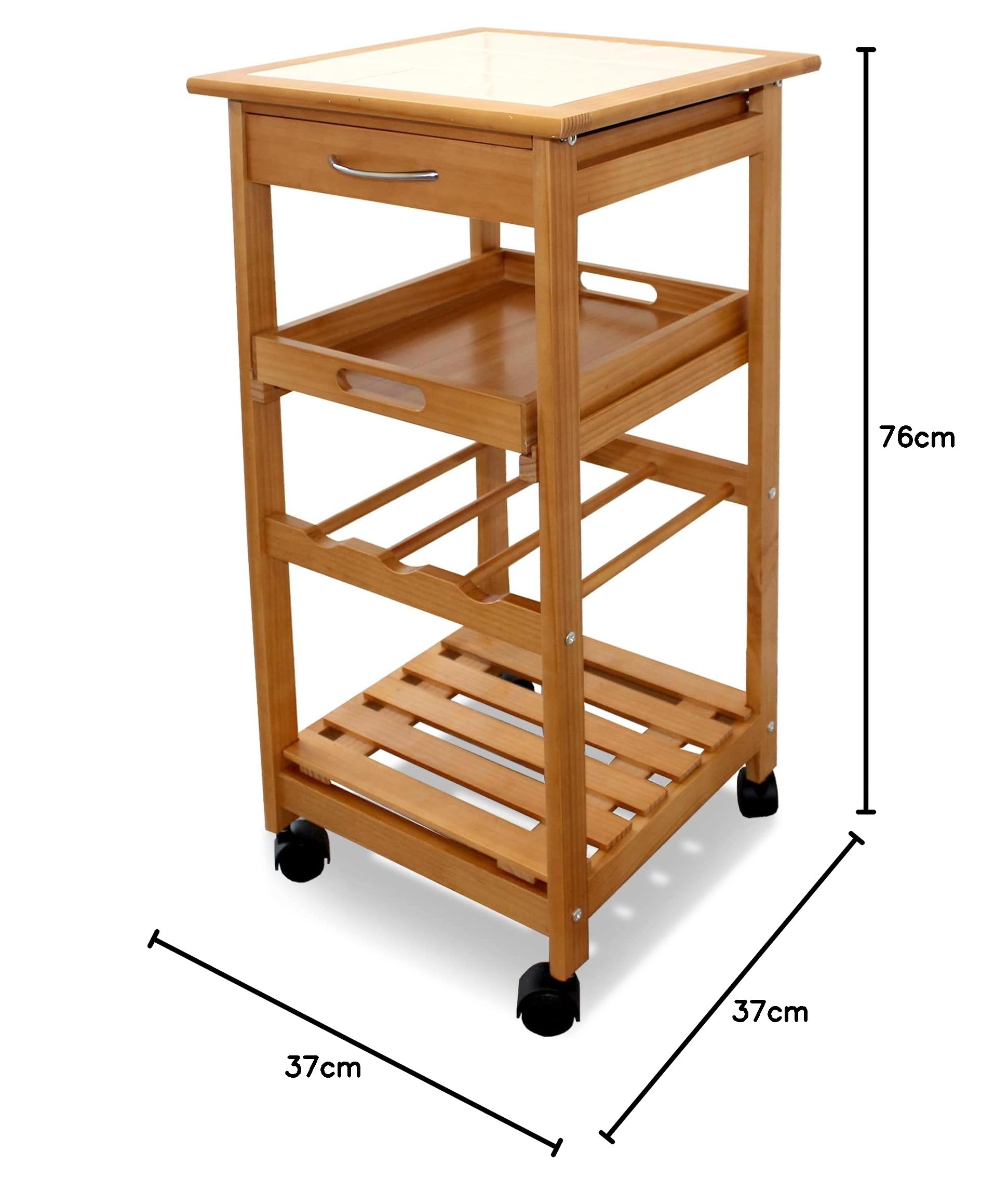 carrello in legno salvaspazio