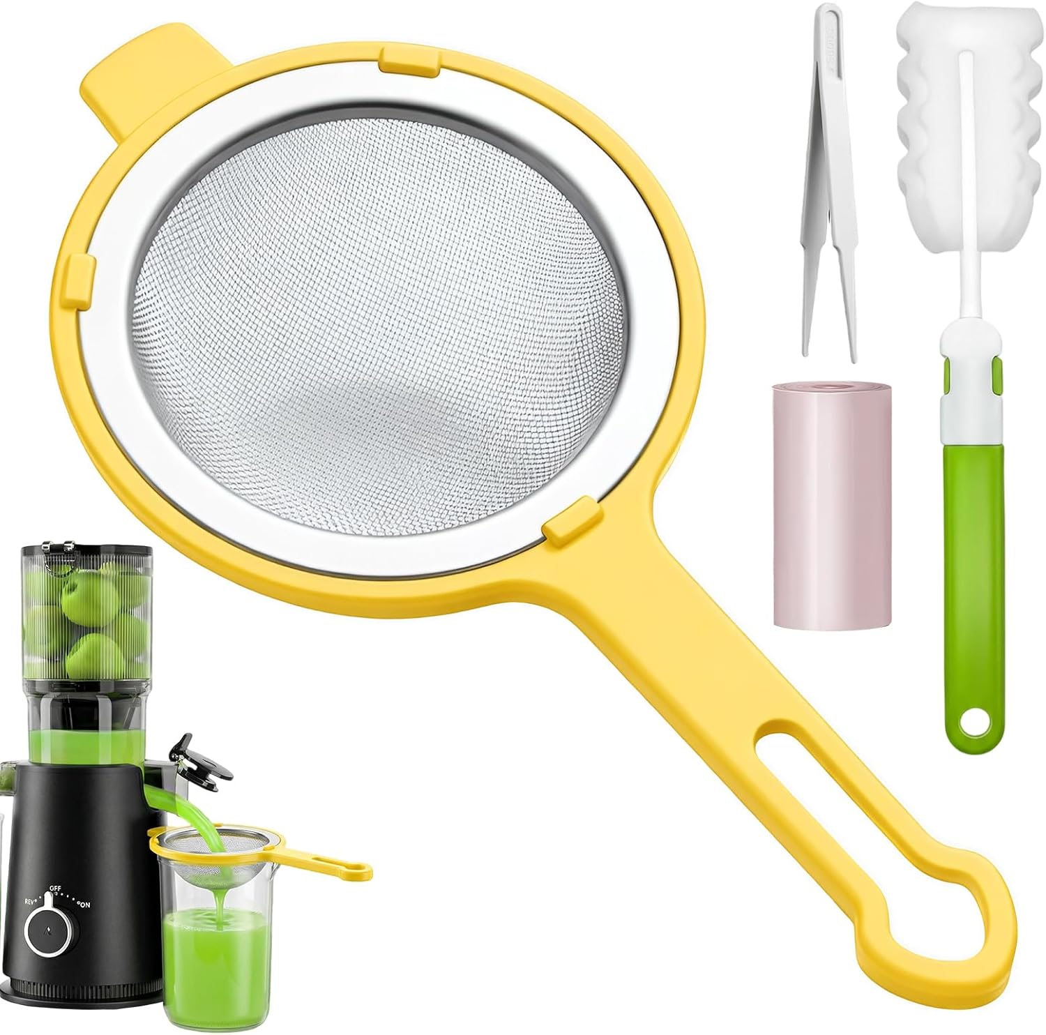 Juicer Filters, Pulp Strainer Kit for Ninja, Canoly, NAMA, and EUHOMY. Food-grade Juice Strainer is Safe, Durable, and Easy to Clean, Separates Pulp from Juice
