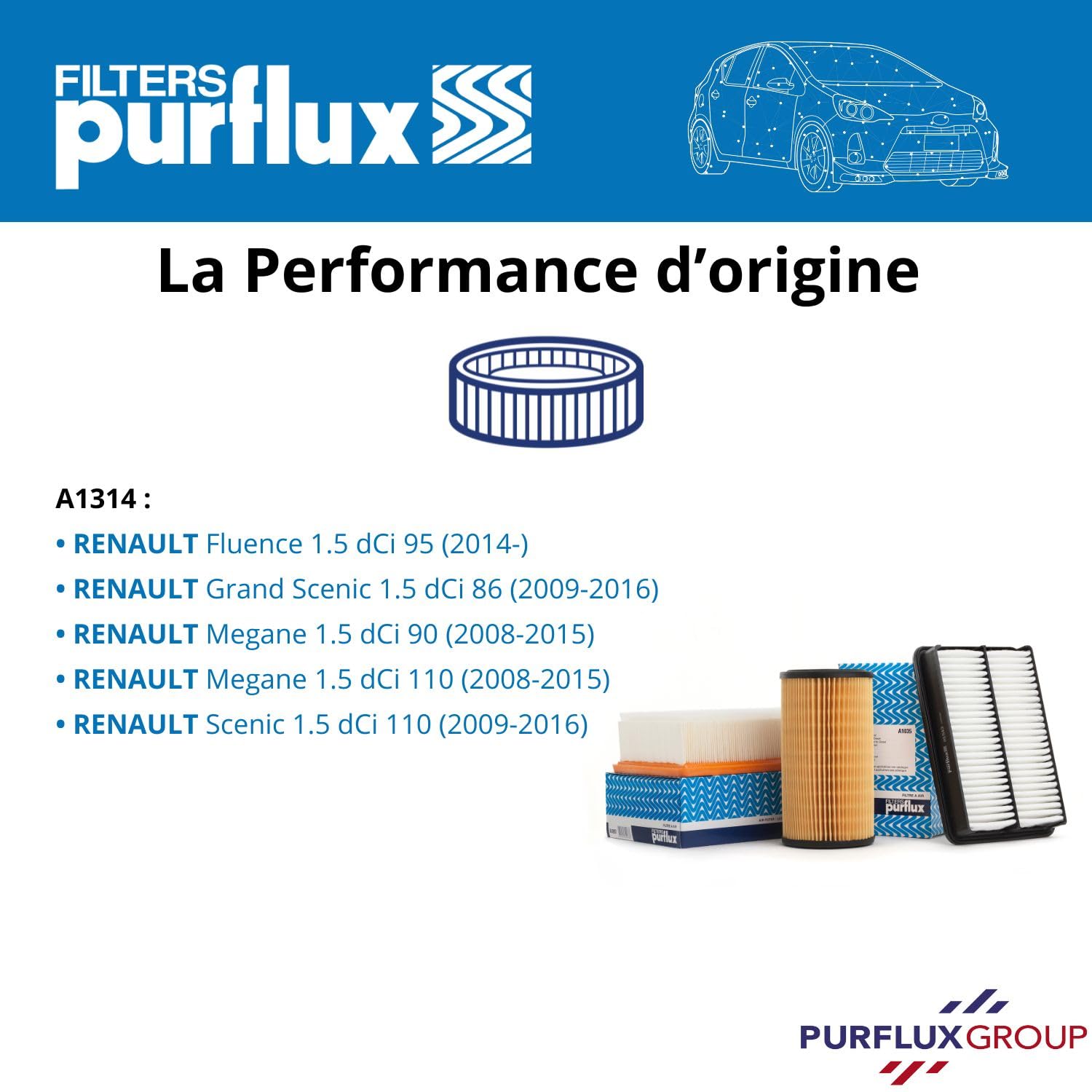 Filtro aria PURFLUX A1042 - Norauto