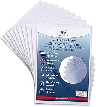 Feuilles D'acétate Transparentes OHP – Parfaites Pour L'artisanat, Le Bureau, Les Projets Créatifs