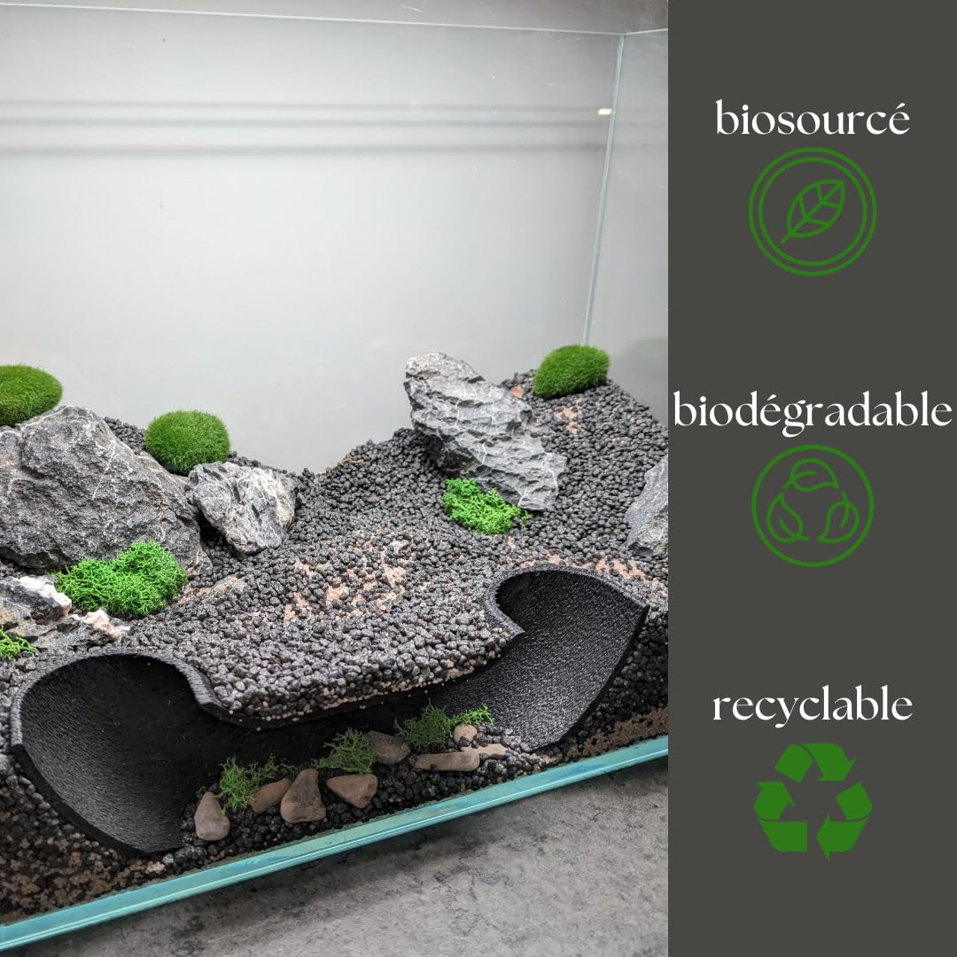 Grotte Pour Aquarium Niesel - Cachette Tunnel Pour Poissons, Crevettes, Tortues, 17,6 X 8,8 X 6,6 Cm