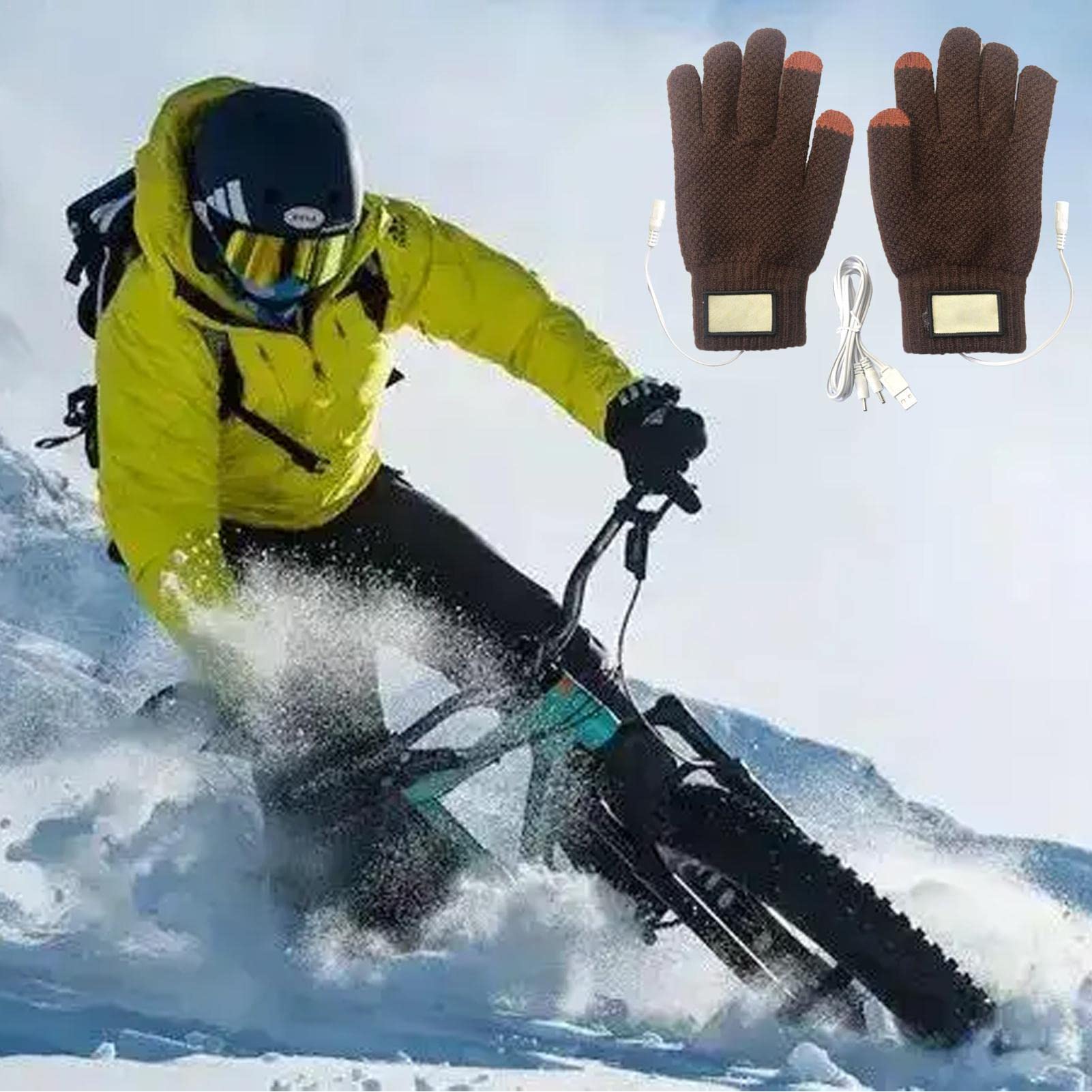 Gants Chauffants USB Rechargeables – Écran Tactile – Homme/Femme – Rando, Vélo, Ski