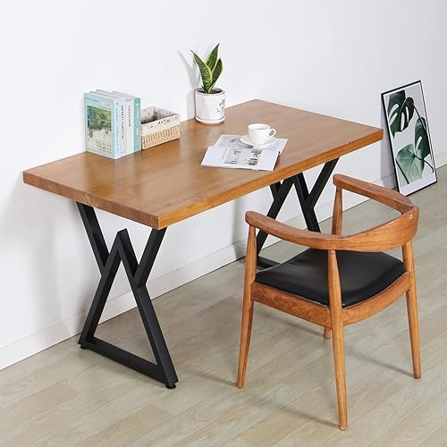 Miniatura 5 de SSS Furniture Patas de metal para mesa, patas de escritorio de 28 pulgadas de alto x 20 pulgadas de ancho, patas de mesa de comedor resistentes en