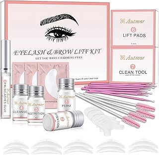 Lash Lift Kit and Brow Lamination, Professional 2 in 1 Eyelash Perming Kit, Salon System Lash Lift, Vegan Cruelty-Free, DIY Long-Lasting & Waterproof Semi-Permanent Curling at Home