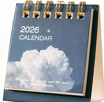 Desktop Calendar Mini Planner Monthly | 2026 Desk Calendar for School Office Home Adults Men Women Employee Coworkers Christmas New Year Father's Day Dad