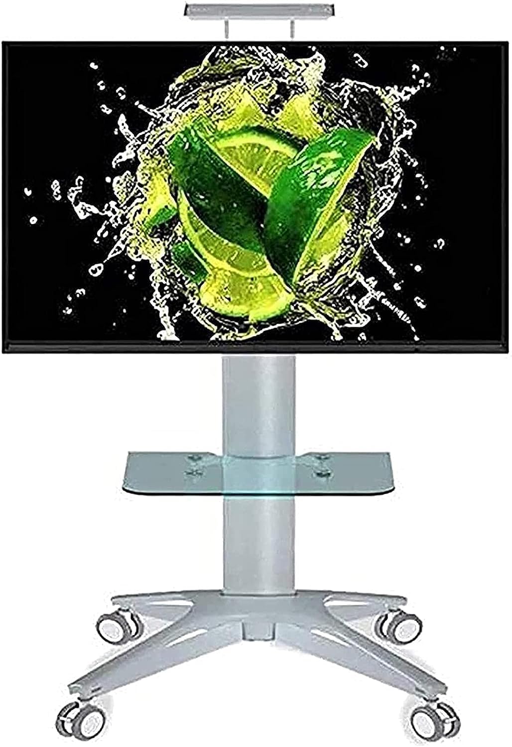 Support TV sur roulettes orientable idéal pour alterner entre le salon et la chambre