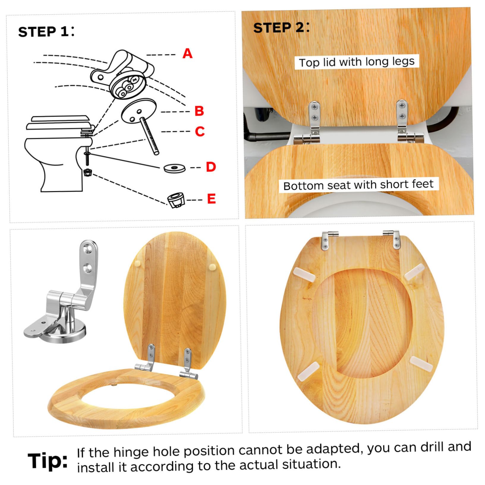 Cerniera Fissaggio Per Wc Cerniere Per Sedile Wc in Robusta Resistente e Sicuro Lungo Facile Da Installare