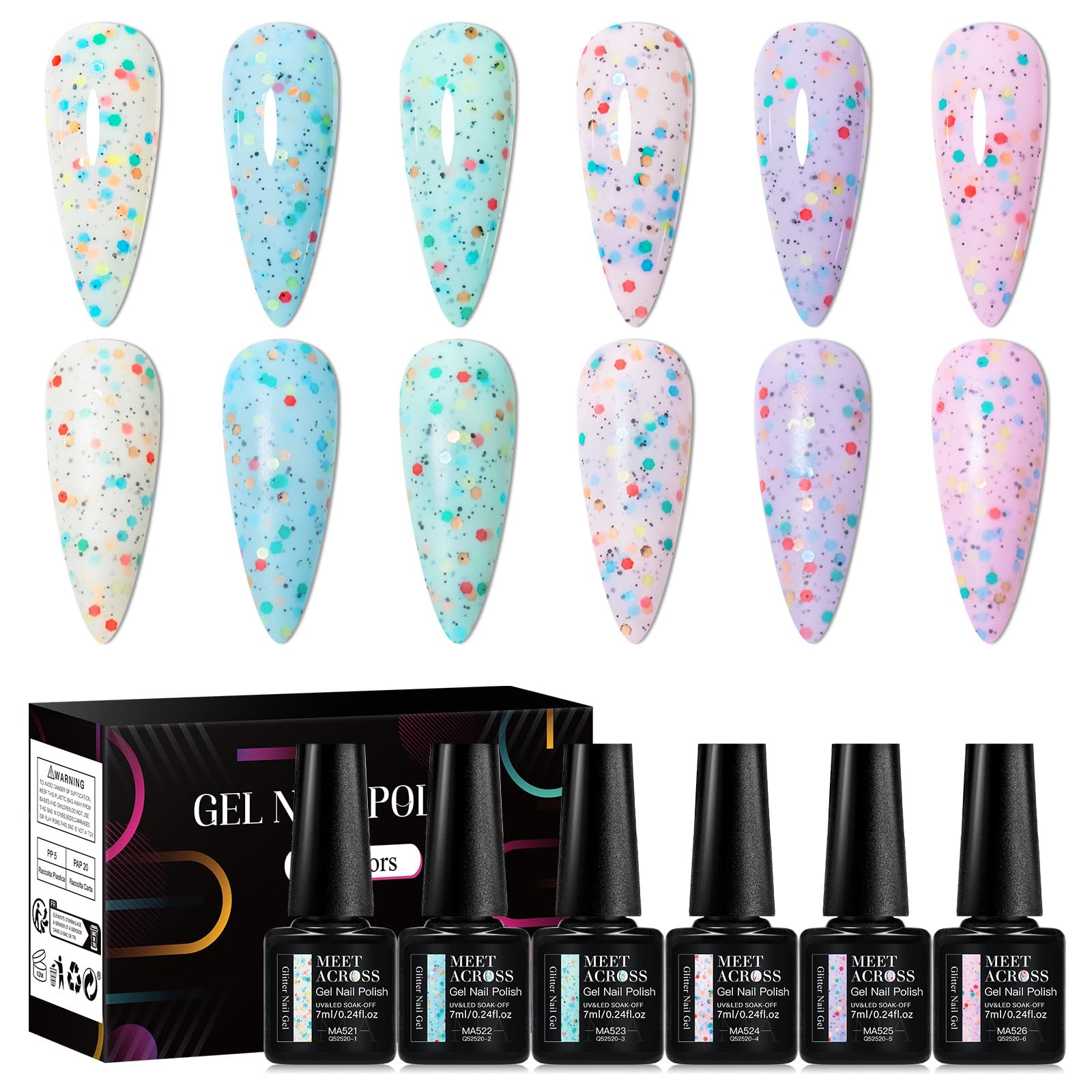 Amazon.com : Yogurt Gel Polish Kit : Nail trend color, 6 colors