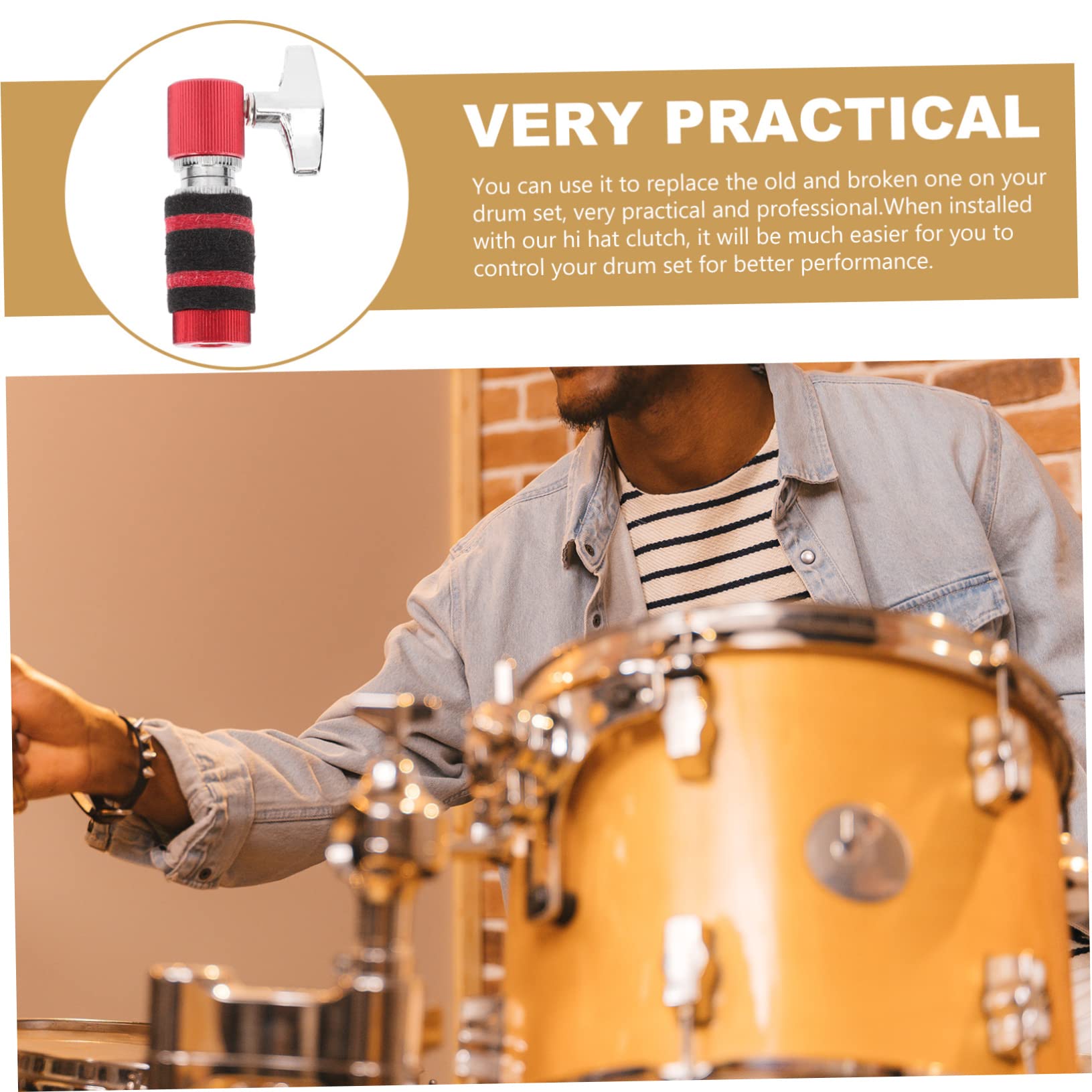 Hemoton 2pcs Set Hi Hat Drop Clutch Drum Parts Adjustable Protective Hi Hat Post Accessory