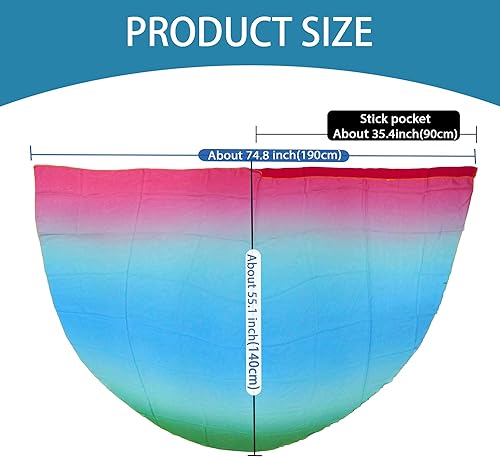 Vista 45 de MUNAFIE Worship Flags Set(2 Flags+2 Rods+1 Storage Bag) for Dance Church Flags for Worship Guard Flag Praise Dance Flags