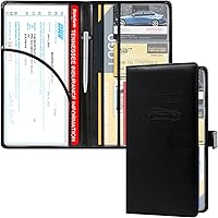 Vista 16 de RSAquar Funda para Registro y Seguro de Automóvil, Organizador de Guantera para DNI, Tarjetas de Licencia de Conducir y Documentos Esenciales