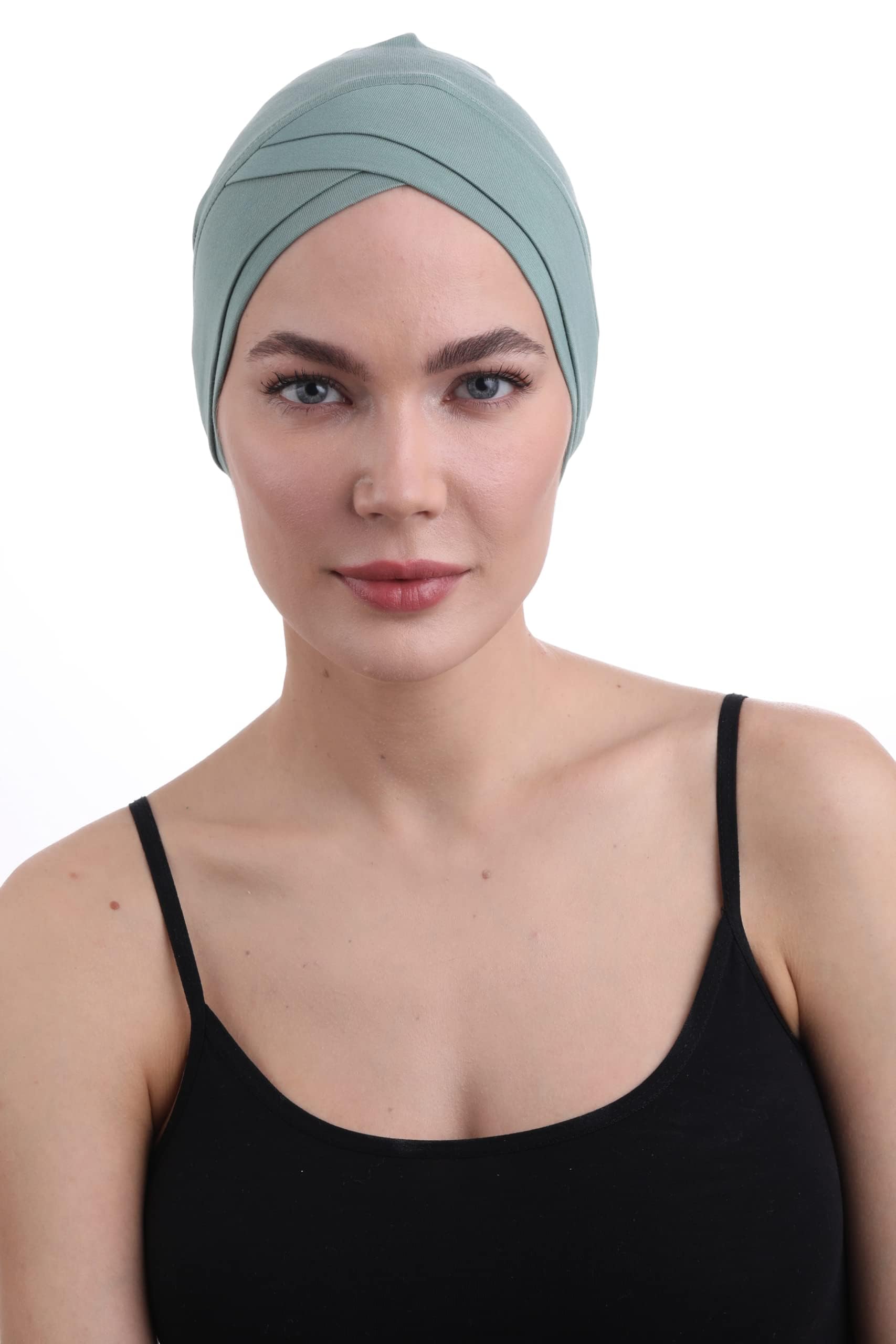 Deresina Gorro de Quimioterapia W-Front de Bambú para Mujer – Turbante Suave y Transpirable para Alopecia y Caída del Cabello