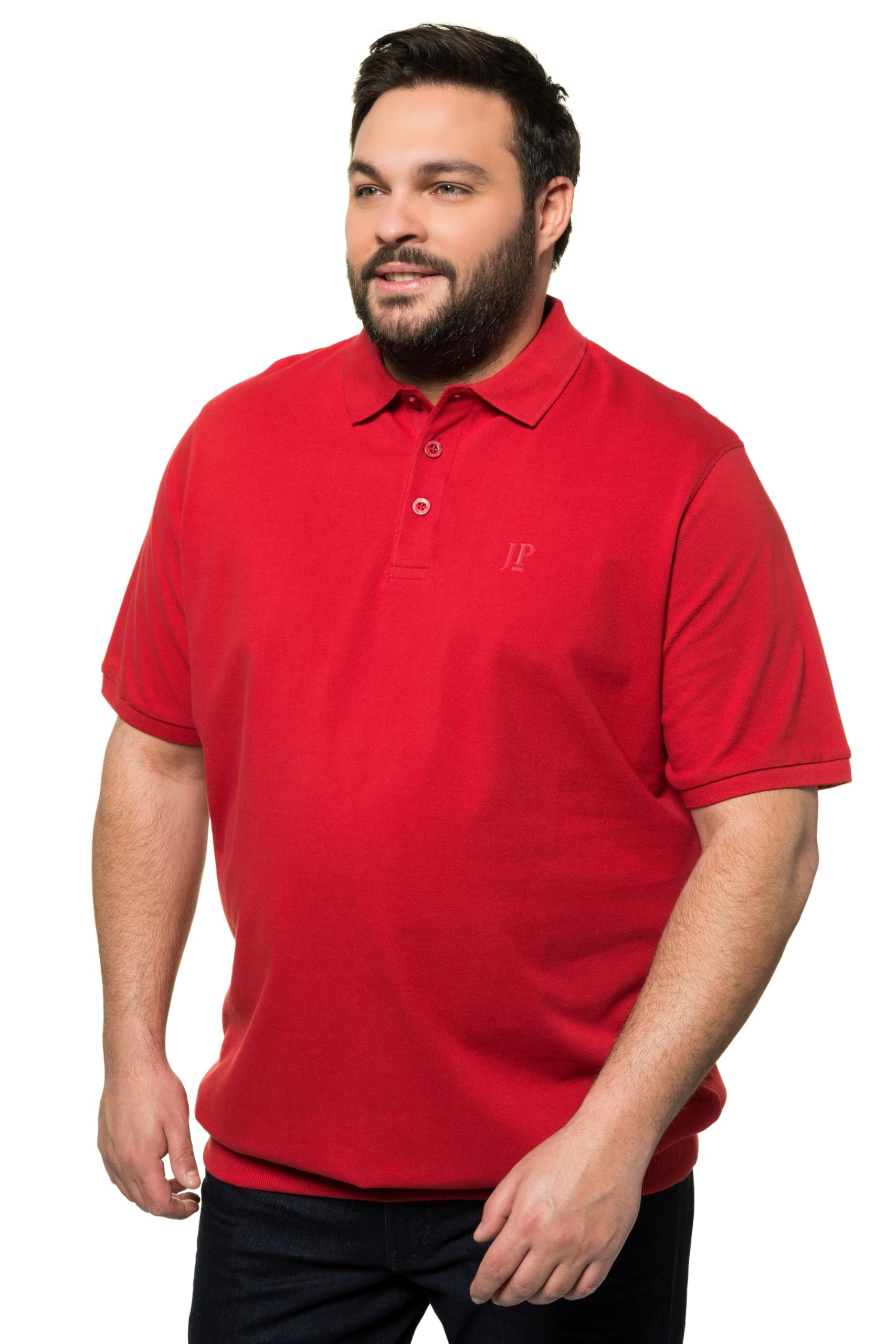 JP 1880 Men's Piquee Polo Shirt Belly Fit Polo Shirt Salsa 8XL