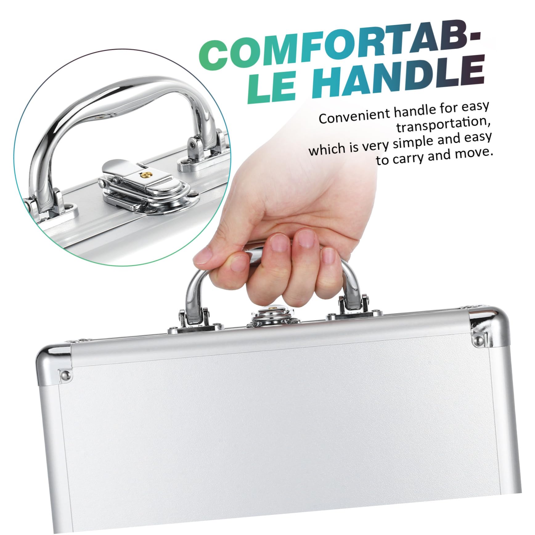 Aluminium Mehrzweck Handkoffer Klein mit Robustem Metallgehäuse Abschließbar Vielseitig für Make Up Instrumente Zubehör Tragbar und Sicher Transportierbar