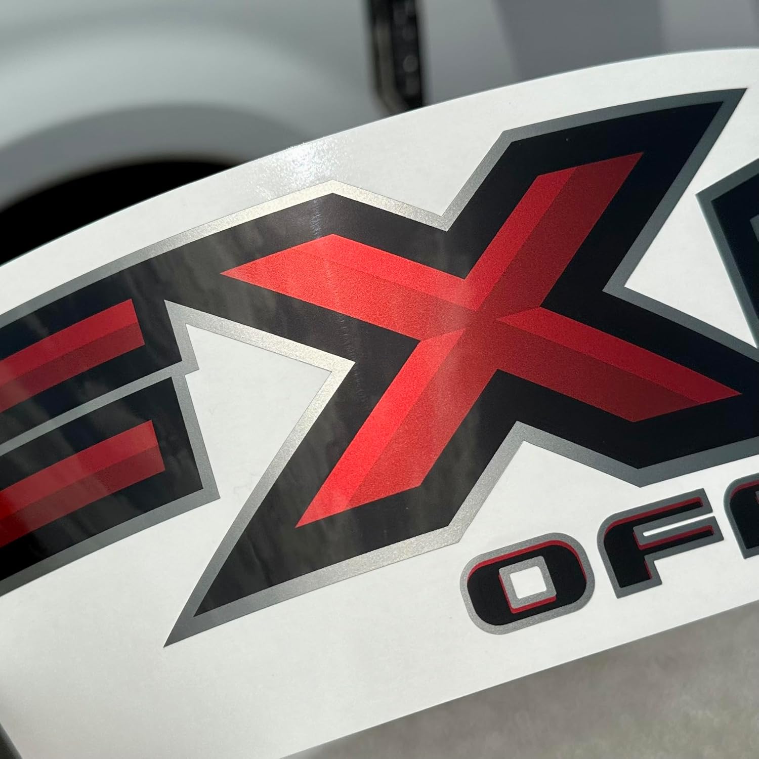Gold Hook FX4 Off Road Decals Compatible with Ford F-150 F-250 F-350 - Premium Series - Black Red Metallic Finish - Set of 2