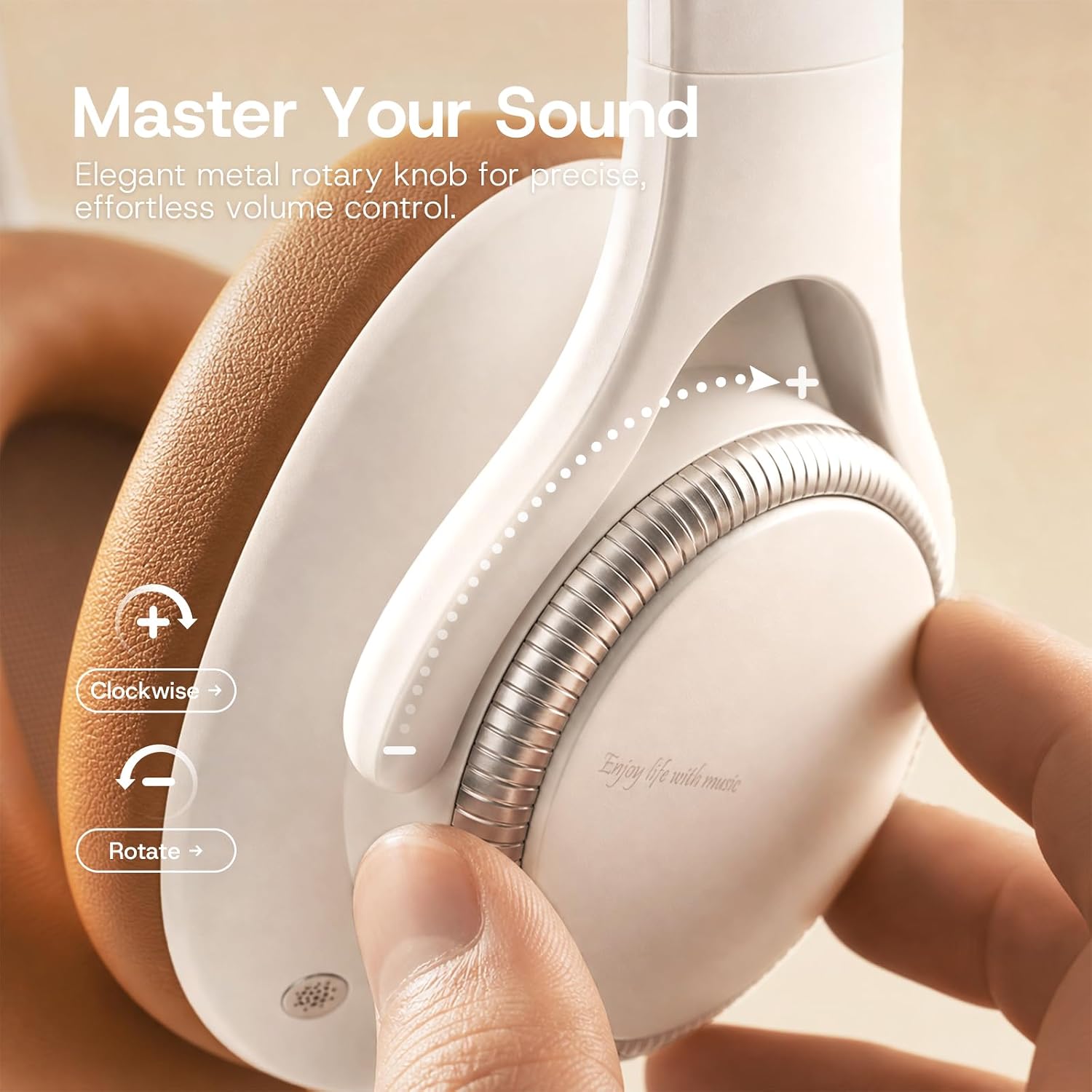 Xmenha ANC Wireless Bluetooth Hybrid Active Noise Cancelling Headphones Over the Ear Earphones Sound Cancelling Headphone Headset with Noise Cancellation for Airplane Travel Gym Game Adults image 3
