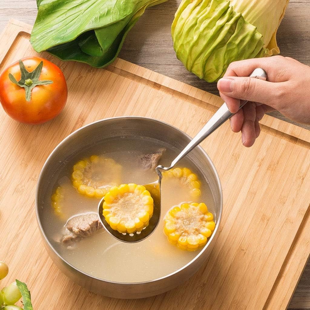 大さじ 304 ステンレス鋼ビッグヘッドスプーン肥厚ロングハンドル深めスープスプーン サービングスプーン (Color : 4 pa