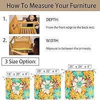 Vista 7 de Magpie Fabrics - Funda de cojín para exterior de repuesto de 2 piezas, ¡SIN inserto! Funda impermeable con lazos para decorar sillas de jardín