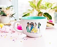 Vista 4 de Silver Buffalo Disney Princess Group Shot With Jasmine, Merida, Belle, Mulan, Ariel, Cenicienta, Pocahontas, Tiana y Blancanieves, 24 onzas