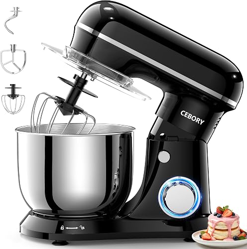Stand Mixer, 4QT 10+P-Speed Electric Kitchen Mixer with Bowl