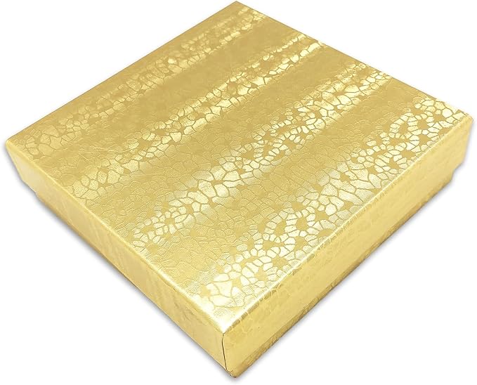 Cajas Estuche Joyería Cartón 25 Unidades Oro miniatura 2