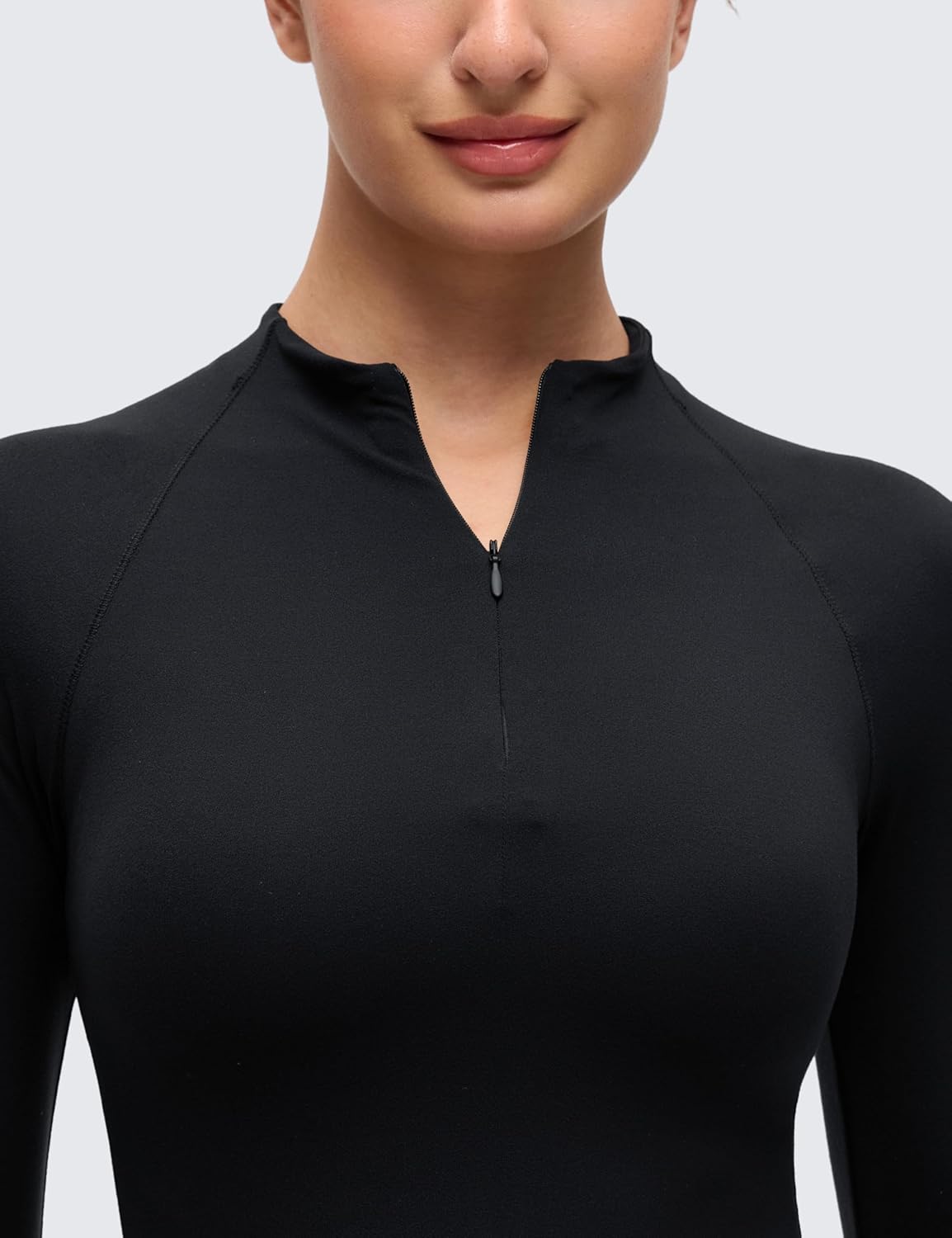 CRZ YOGA Softembrace Half Zip Long Sleeve Shirts for Women - Casual Going Out Tops Soft Quarter Zipper Tees with Thumb Holes - Image 3
