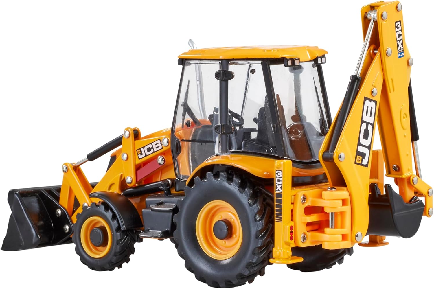 Britains JCB 3CX SiteMaster Plus Backhoe Loader - Diecast Construction Toy Tractor Farm Toys 1 32 Scale - Metal and Plastic Tractor Toys - Collectible Model Tractors for Plus 3 Year Olds