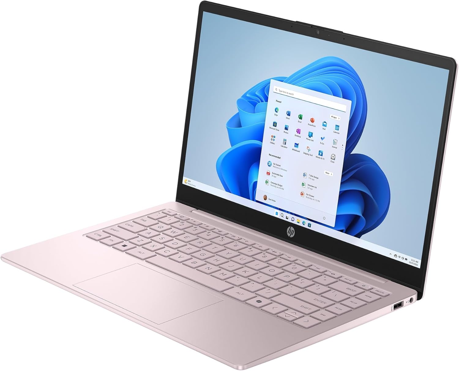 HP 14" HD Laptop, Intel Processor N150, 16GB RAM 1TB SSD, Wi-Fi 6, Bluetooth, HDMI, 128gb 9H Docking Station, Microsoft 365 Personal, Windows 11 Home, Tranquil Pink