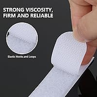 Vista 3 de PASOW Organizador de bridas ajustables con hebilla de plástico (blanco 12 pulgadas, 25 piezas), Blanco