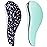 Crave Naturals Glide Thru Detangling Hair Brushes for Women - Detangler Brush for Curly or Straight, Wet or Dry Hair - Gentle on Tangles Comb - 7.5x3-Inch, Turquoise and Terrazzo (Pack of 2)