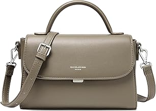 David Jones - Medium Size Women Crossbody Bag - Faux Leather Flap Women's Handbag - Fashion Shoulder Bag with Handle - Stylish City Bag - Modern Daily Life