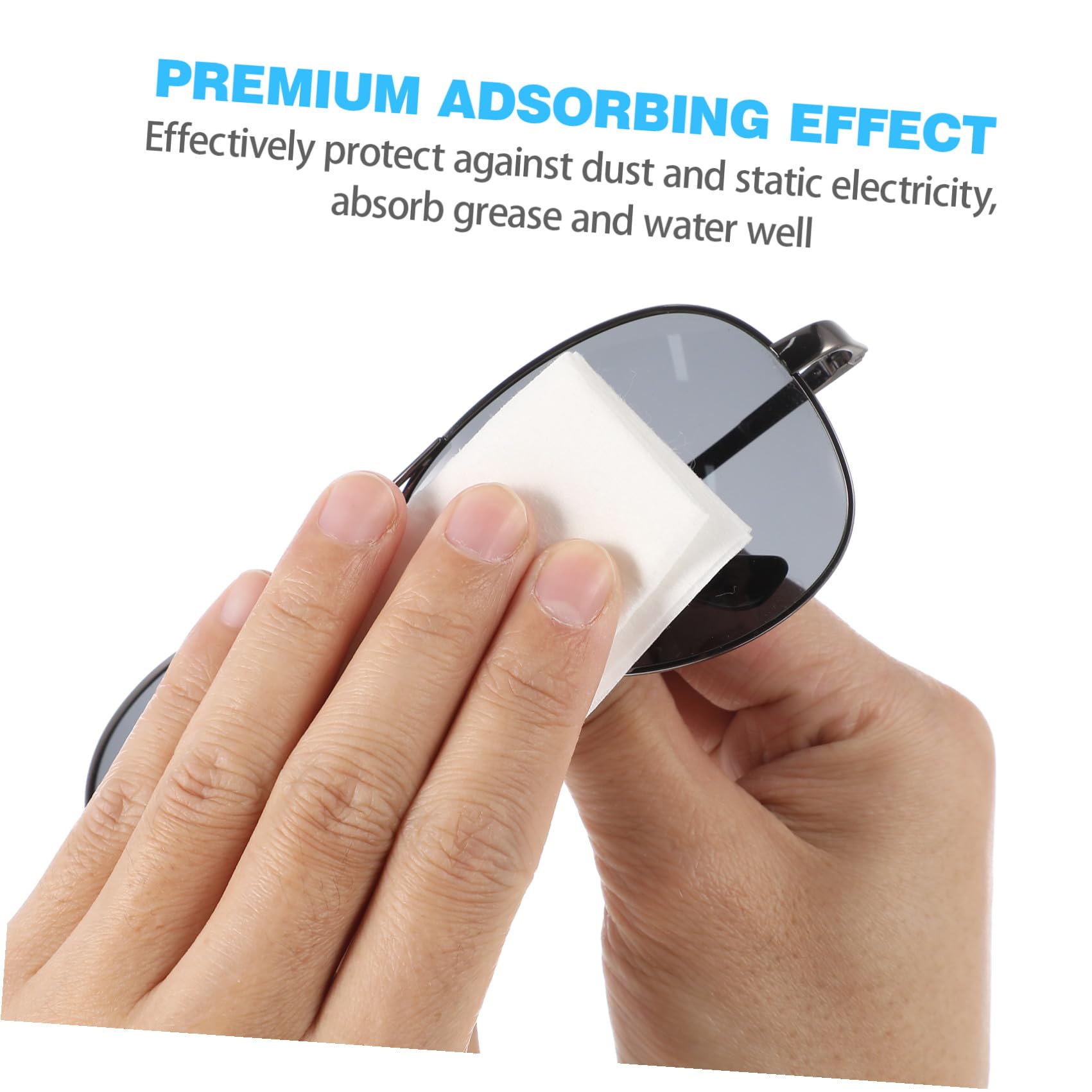 Ipetboom 300 Toallitas de Papel de Limpieza Desechable sin Polvo para Gafas y Teléfonos, Efecto de Limpieza y Prevención de Rayaduras, Fibra de Poliéster y Pulpa de Madera, Uso en Oficina