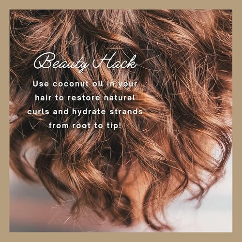 Vista 6 de IOS love Organic Aceite de coco virgen, prensado en frío, aceite natural para el cabello, aceite para la piel y aceite de cocina con sabor fresco