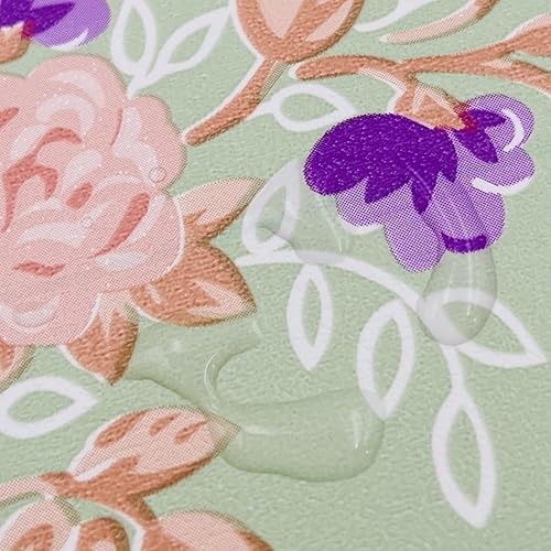 Miniatura 7 de Papel pintado floral borde autoadhesivo PVC azulejos rollo extraíble baño cocina pared decoración rosa peonía