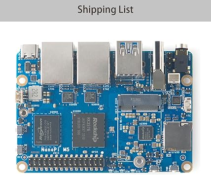 youyeetoo Friendlyelec NanoPi M5 - RK3576 SOC, Dual Gigabit Ethernet, 4/8/16GB RAM, UFS, AI Deployment, M.2 SDIO WiFi, 4K@60Hz, OpenMediaVault (LPDDR5 8GB RAM,Only Motherboard)