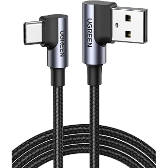 UGREEN USB Type C Cable, USB A to USB C Cable, Double Right Angle, Nylon