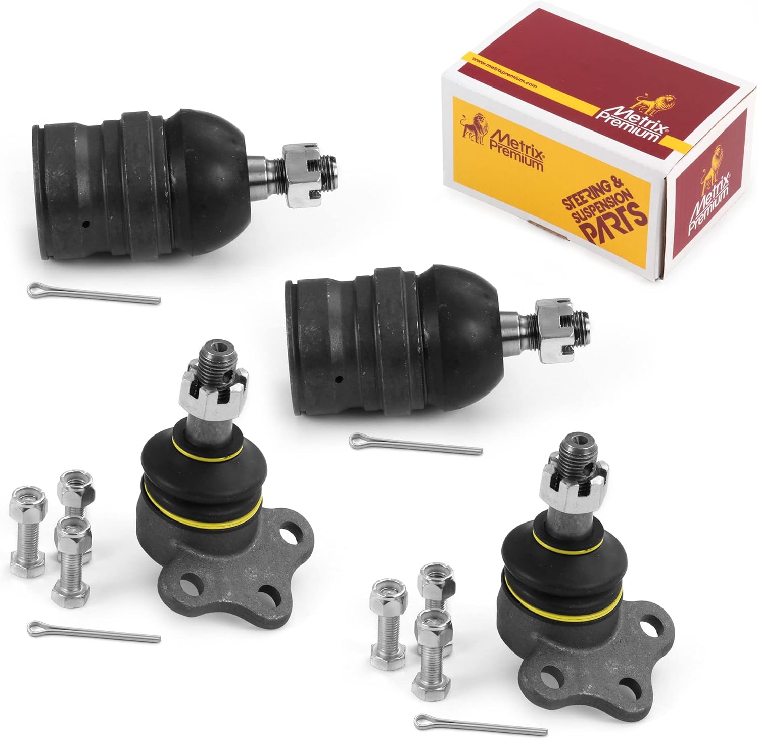 Metrix Premium Chassis Parts - 4 PC Front Upper & Front Lower Ball Joint Kit Fits 1997-1999 Dodge Dakota 4WD, 1998-1999 Dodge Durango 4WD, Replacement K7267, K7242, Made in Europe