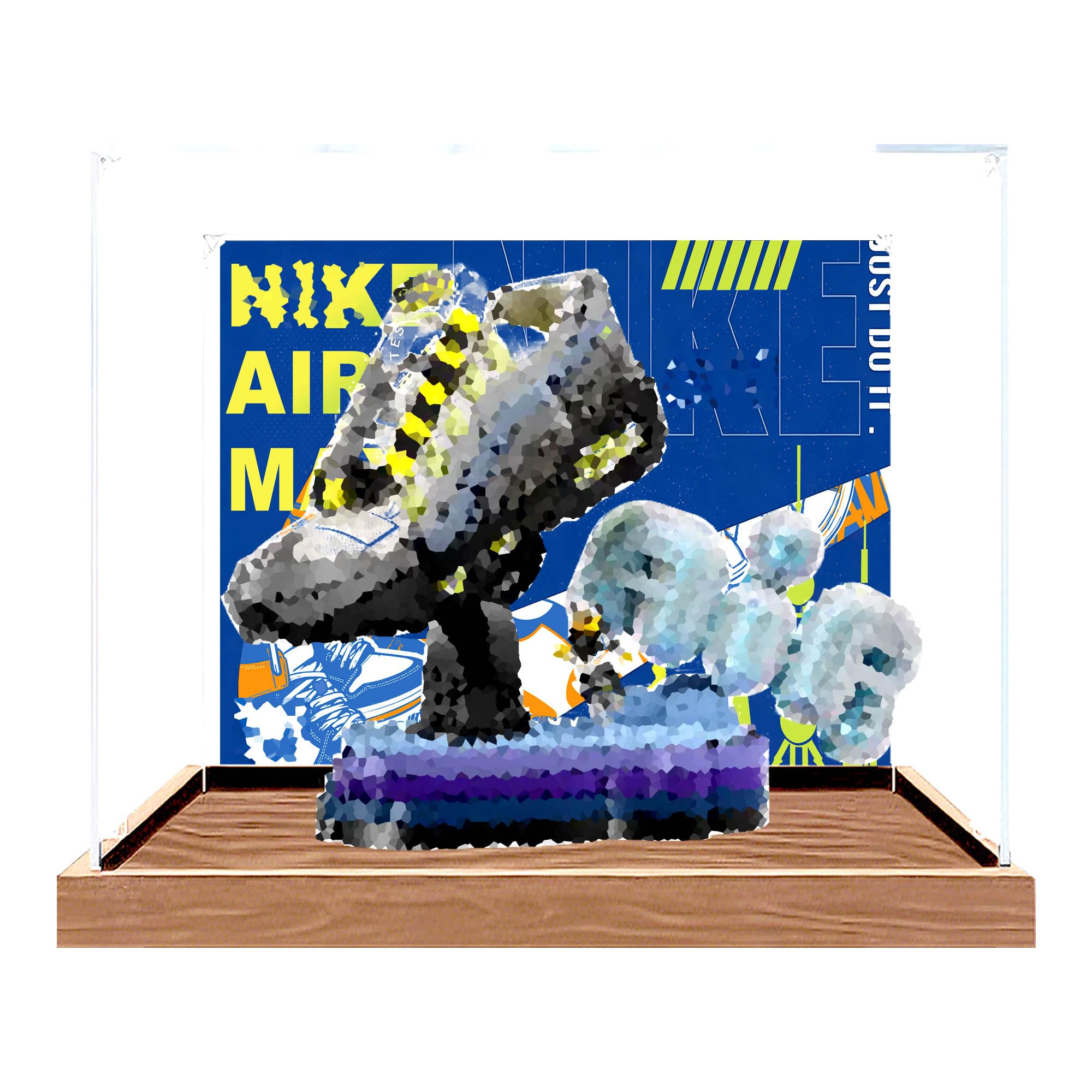 Ddxmml Background A Clear Acrylic Display Case, Fits For Le-Go 43025 Sneakers Sets (Background A)