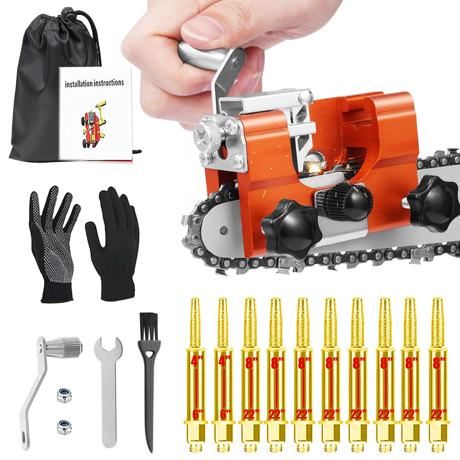 Snapklik.com : Chainsaw Sharpener Jig, Upgraded Chain Saw Sharpener ...