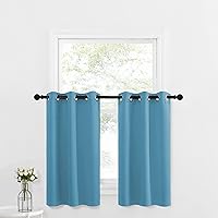 Vista 20 de NICETOWN - Cortinas opacas graduadas para ventanas pequeñas del baño, cortinas de privacidad de 30 pulgadas de largo para mini lavandería y cocina