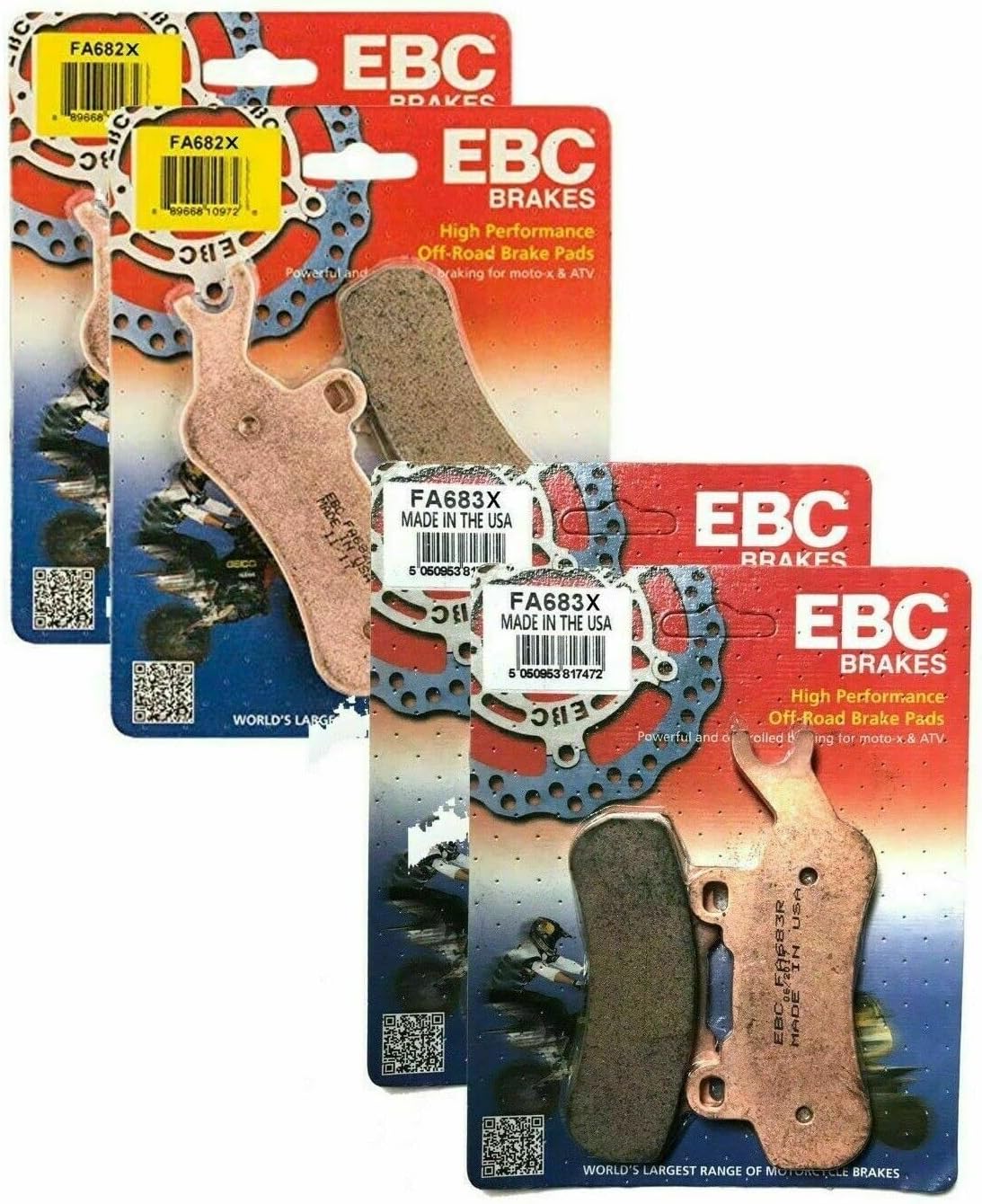 RPM EBC X Series Front or Rear Set ! Brake Pads CAN AM Maverick X3 (All X3 Models)