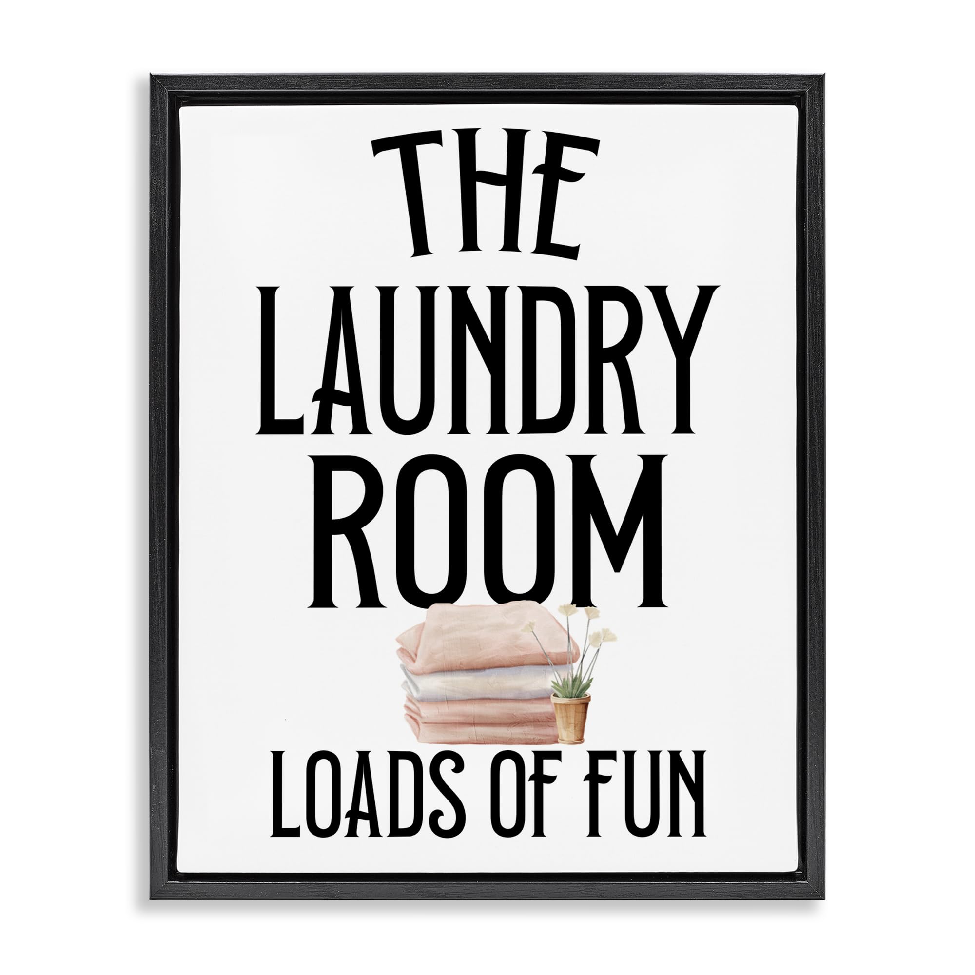 'Laundry Room Fun Minimal'| Floating Frame Canvas Art