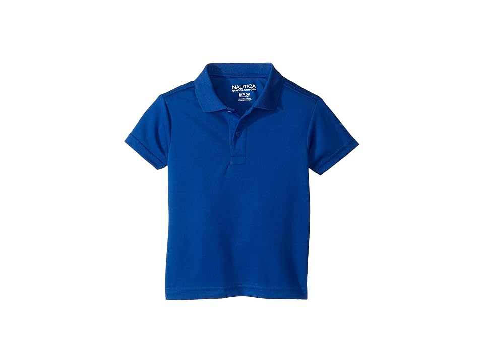 

Nautica Kids Short Sleeve Performance Polo (Little Kids) (Royal) Boy's Short Sleeve Pullover, Navy