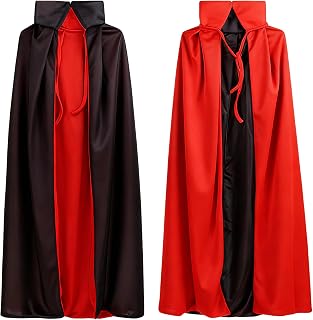 Halloween Double Sided Vampire Cloak Capes Unisex Vampire Witch Cloaks Reversible Masquerade Party Costumes