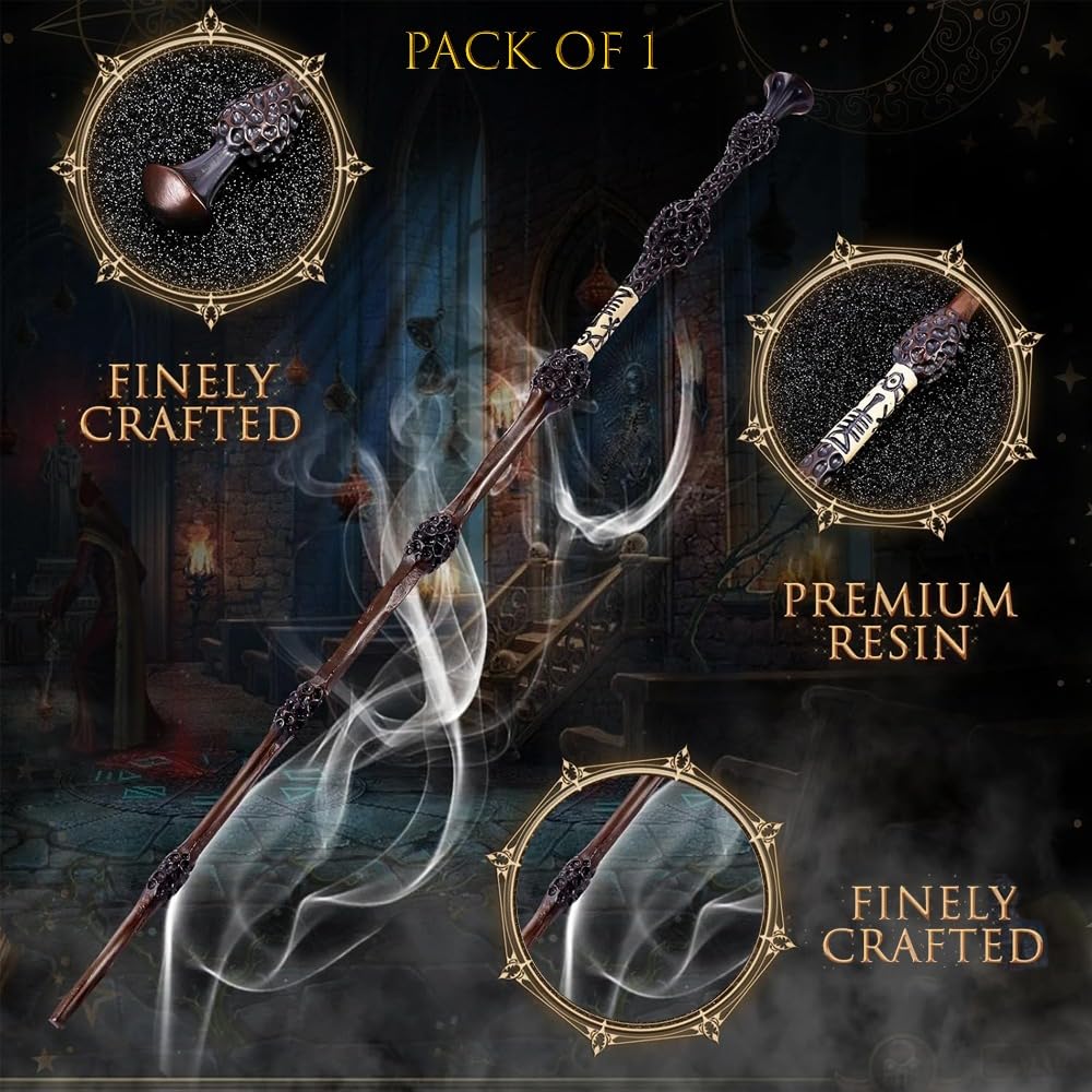 Pop The Party Magical Wizard Wand with Authentic Details for Kids Unisex Party Costume | Magical Costume Theme Party 3
