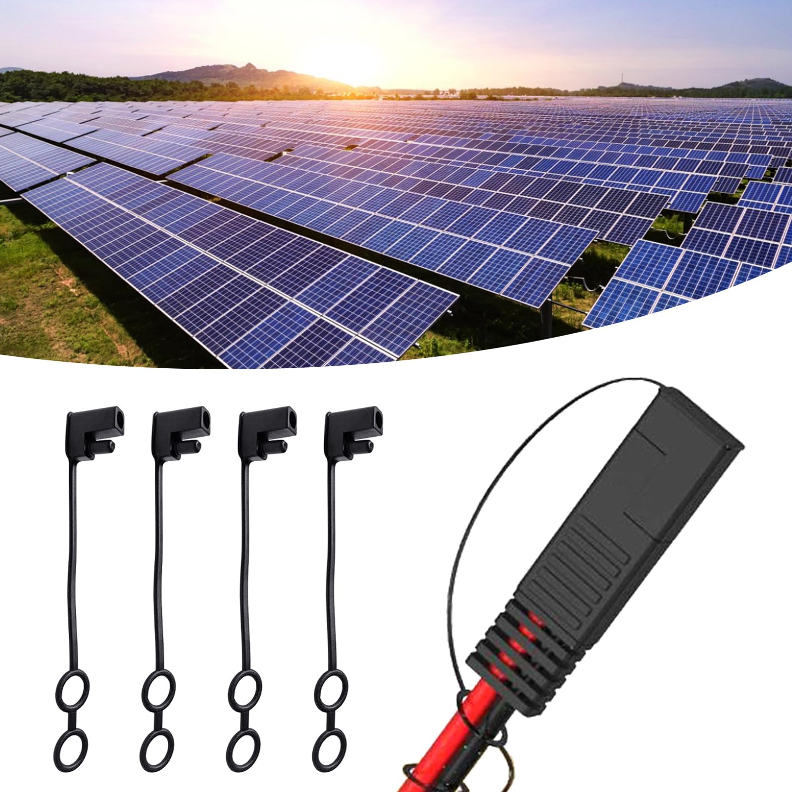 4 tappi di ricambio per connettori a due spine, impermeabili, per connettori automobilistici Power Solar