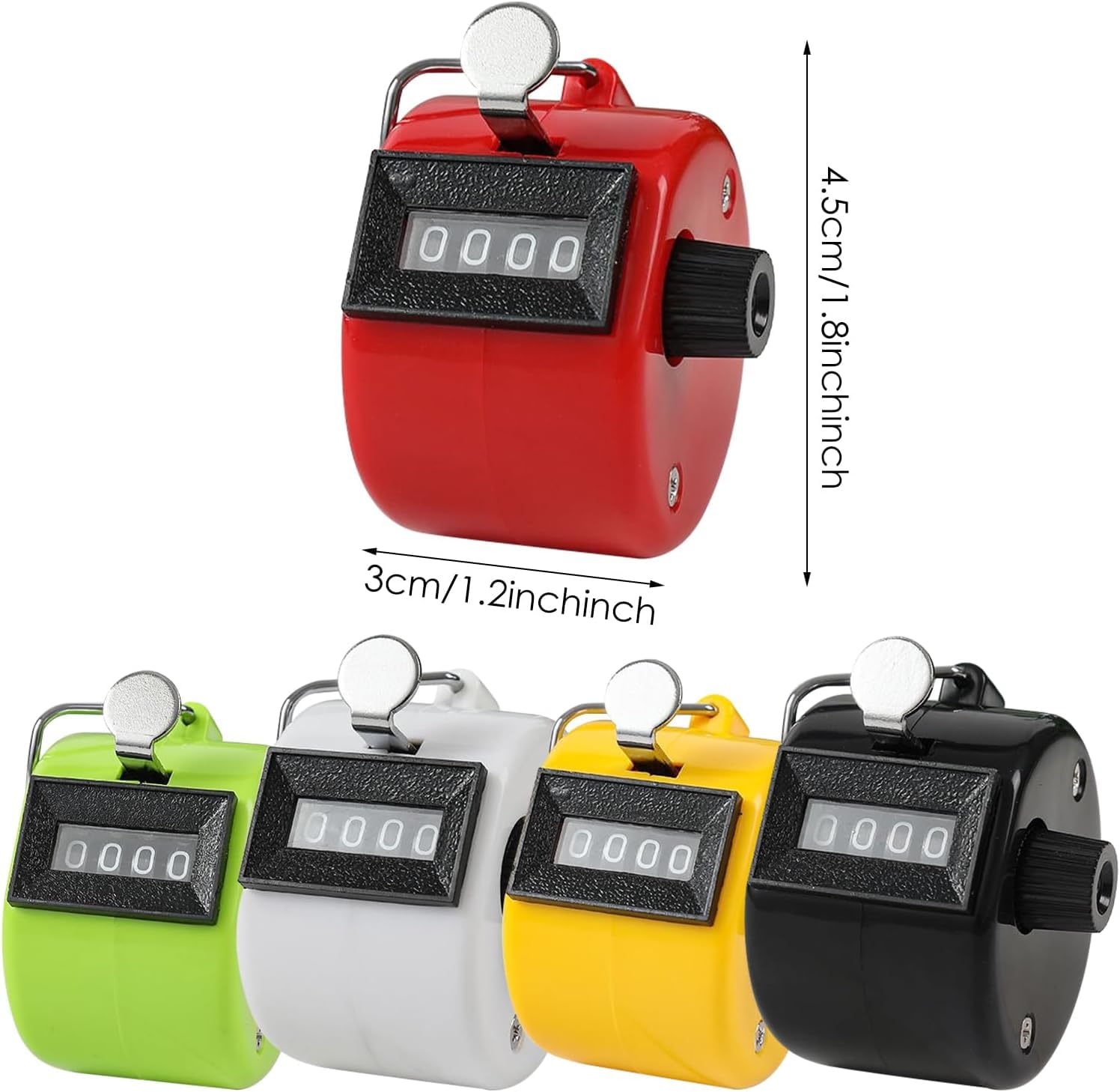 Pink Hand Tally Counter 4 Digit Number Dual Clicker Golf Handy ConvenientBaseball Counter Compact Hand Metal Tally Clicker with 4 Digit Display Size Portable Mechanical for Sports, Accessories