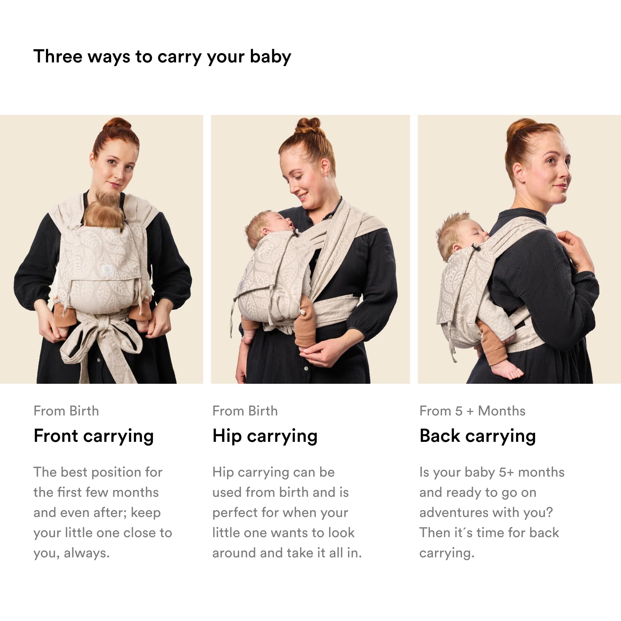 Stokke Limas Carrier, Terracotta (OCS) - Newborn Half-Buckle Baby Carrier - Three Carrying Options - Safe from Birth & Up to 15 kg - Image 4
