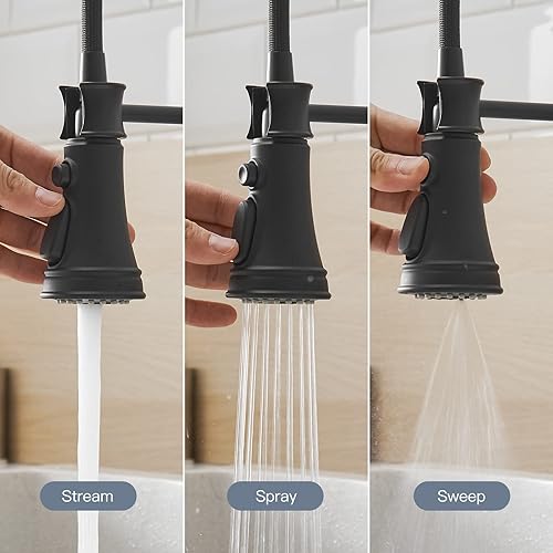 Miniatura 4 de Grifo de cocina extraíble para grifo de cocina, pieza de repuesto de 3 funciones, boquilla de repuesto para fregadero, grifo de cocina, manguera de