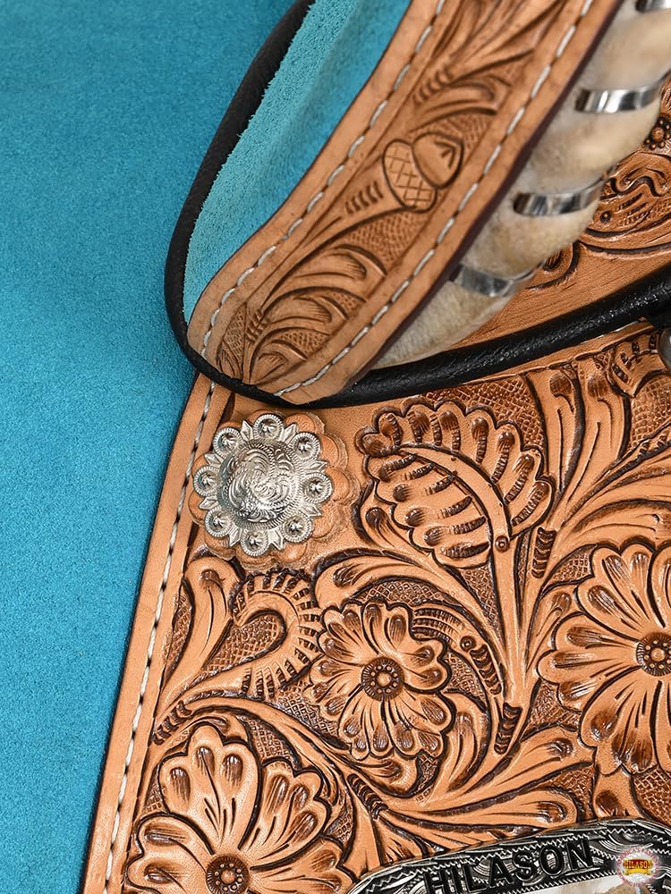 HILASON Western Horse Saddle Treeless Trail Barrel Leather | for Horses